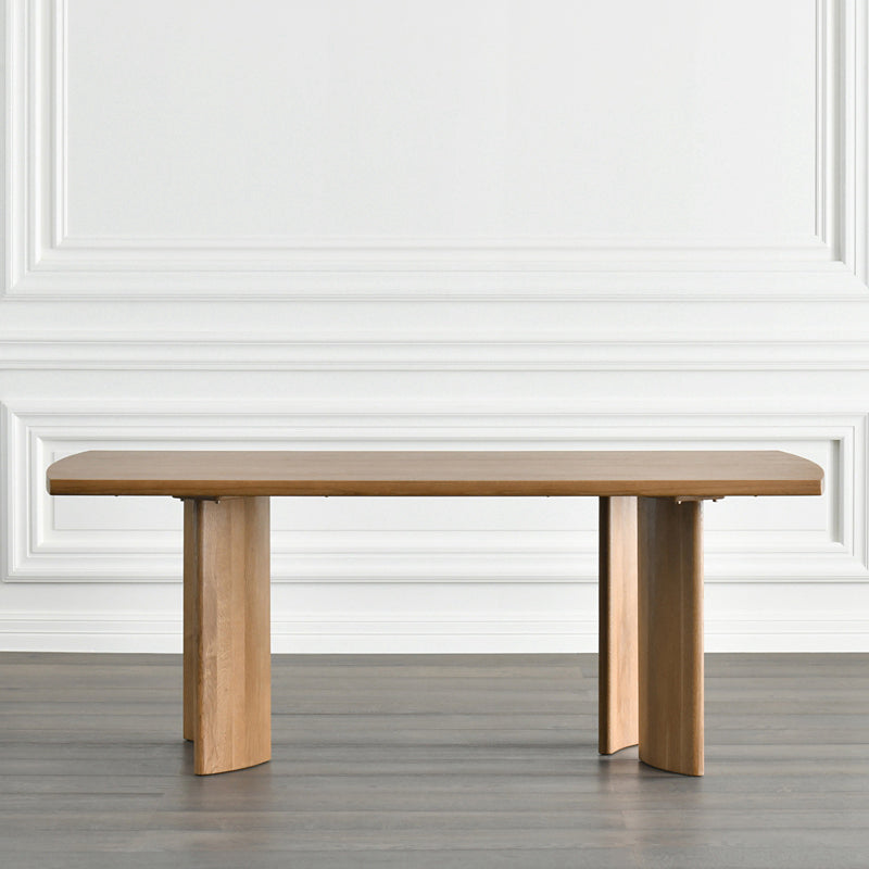 Tavolo da pranzo in stile moderno tavolo rettangolo in legno solido per casa