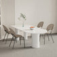 Contemporary Style Dining Table White Dinner Table for Home Kitchen Dinner Clearhalo 'Dining Tables & Seating' 'Dining Tables' 'dining_table' 'furn' 'furn_dining_table' 'Furniture' 'Kitchen & Dining Furniture' 5729913
