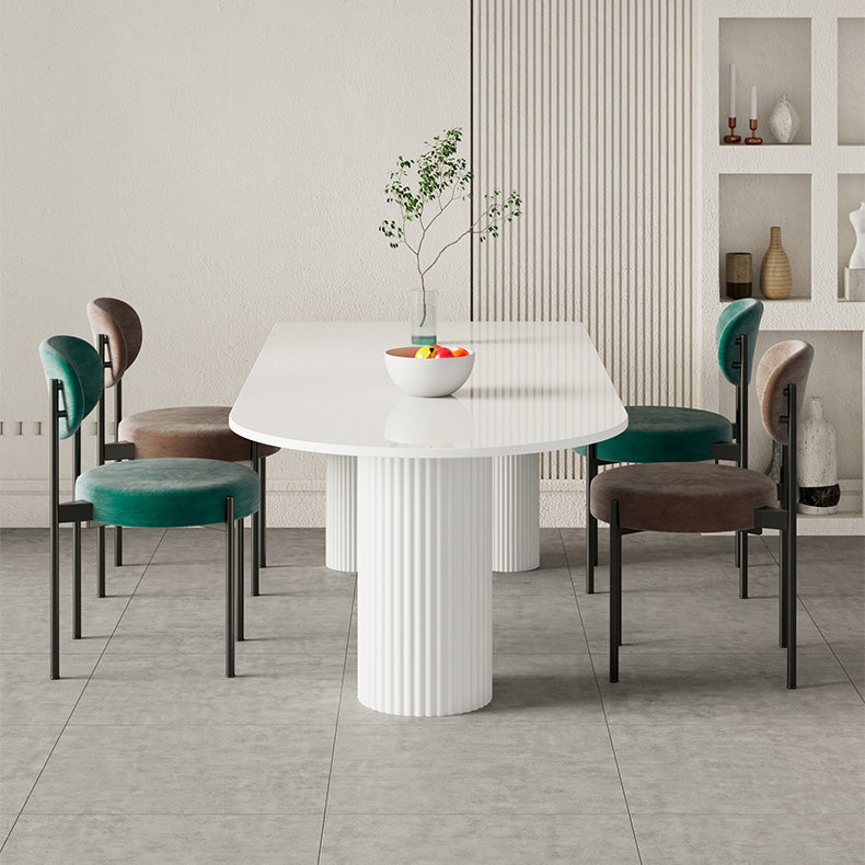 Contemporary Style Dining Table White Dinner Table for Home Kitchen Dinner Clearhalo 'Dining Tables & Seating' 'Dining Tables' 'dining_table' 'furn' 'furn_dining_table' 'Furniture' 'Kitchen & Dining Furniture' 5729919
