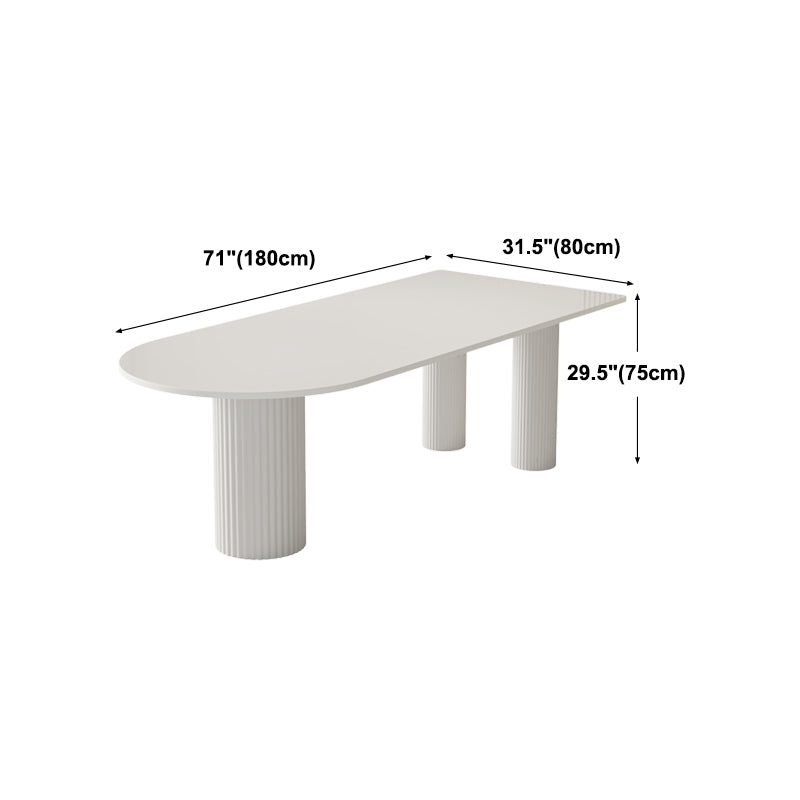 Contemporary Style Dining Table White Dinner Table for Home Kitchen Dinner Clearhalo 'Dining Tables & Seating' 'Dining Tables' 'dining_table' 'furn' 'furn_dining_table' 'Furniture' 'Kitchen & Dining Furniture' 5729922