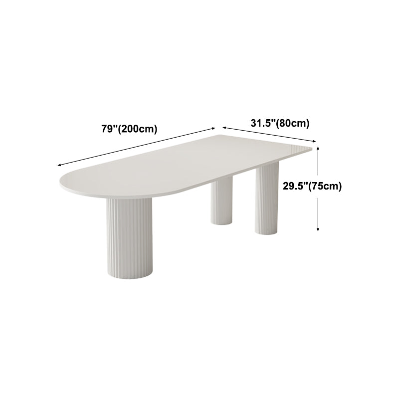 Contemporary Style Dining Table White Dinner Table for Home Kitchen Dinner Clearhalo 'Dining Tables & Seating' 'Dining Tables' 'dining_table' 'furn' 'furn_dining_table' 'Furniture' 'Kitchen & Dining Furniture' 5729923