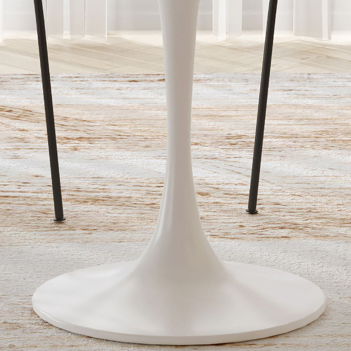 Ronde keukentafel Moderne gesinterde stenen witte eetkamertafel