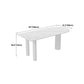 Modern Simple Stone Table for Restaurant Oval Table with White Legs Clearhalo 'Dining Tables & Seating' 'Dining Tables' 'dining_table' 'furn' 'furn_dining_table' 'Furniture' 'Kitchen & Dining Furniture' 5729982