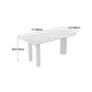 Modern Simple Stone Table for Restaurant Oval Table with White Legs Clearhalo 'Dining Tables & Seating' 'Dining Tables' 'dining_table' 'furn' 'furn_dining_table' 'Furniture' 'Kitchen & Dining Furniture' 5729983