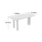 Modern Simple Stone Table for Restaurant Oval Table with White Legs Clearhalo 'Dining Tables & Seating' 'Dining Tables' 'dining_table' 'furn' 'furn_dining_table' 'Furniture' 'Kitchen & Dining Furniture' 5729984