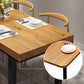 Industrial Solid Wood Top Table Natural and Black Dinner Room Kitchen Table Clearhalo 'Dining Tables & Seating' 'Dining Tables' 'dining_table' 'furn' 'furn_dining_table' 'Furniture' 'Kitchen & Dining Furniture' 5730047