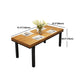 Industrial Solid Wood Top Table Natural and Black Dinner Room Kitchen Table Clearhalo 'Dining Tables & Seating' 'Dining Tables' 'dining_table' 'furn' 'furn_dining_table' 'Furniture' 'Kitchen & Dining Furniture' 5730054