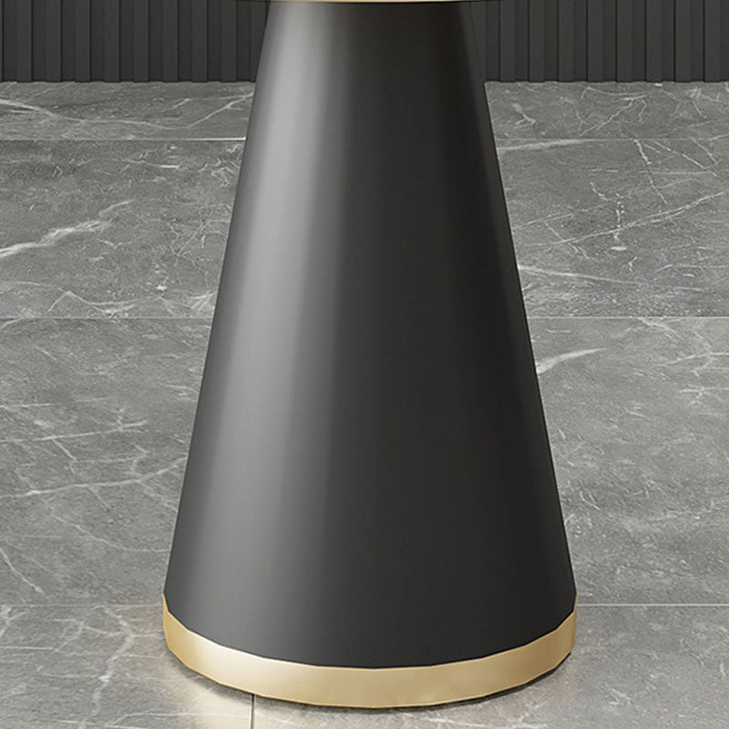 Tavolo da pranzo in stile moderno tavolo in pietra sinterizzata con base di piedistallo