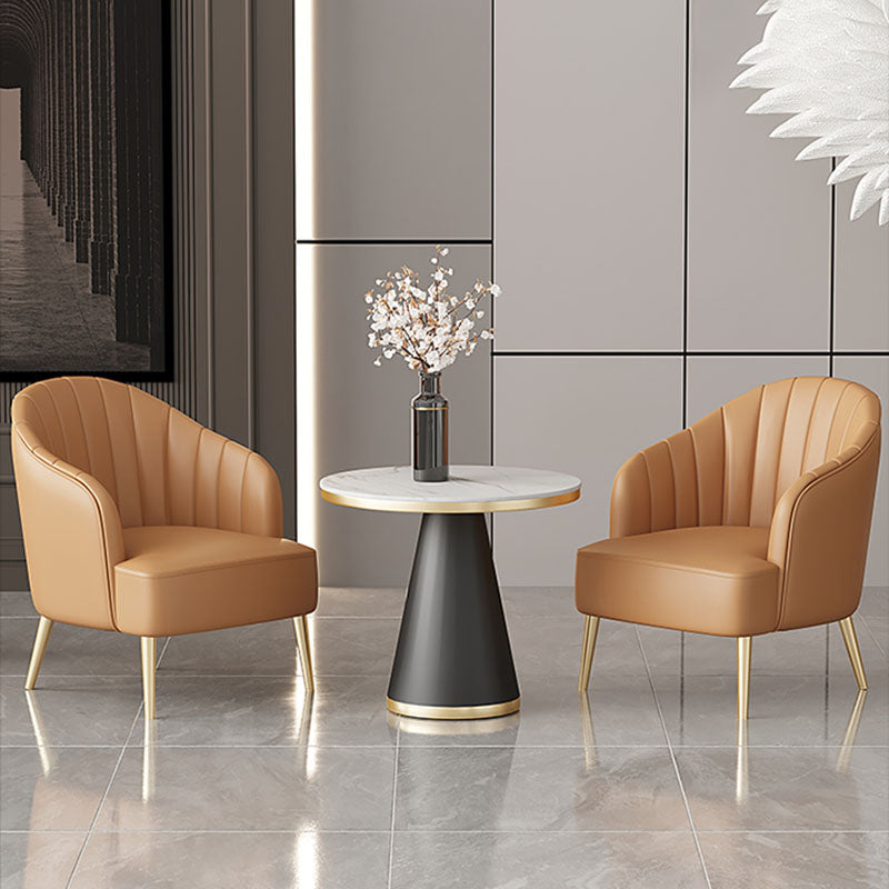 Tavolo da pranzo in stile moderno tavolo in pietra sinterizzata con base di piedistallo