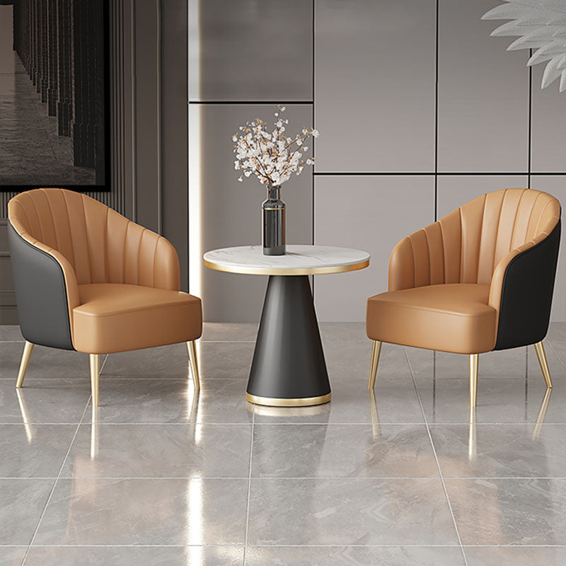 Tavolo da pranzo in stile moderno tavolo in pietra sinterizzata con base di piedistallo