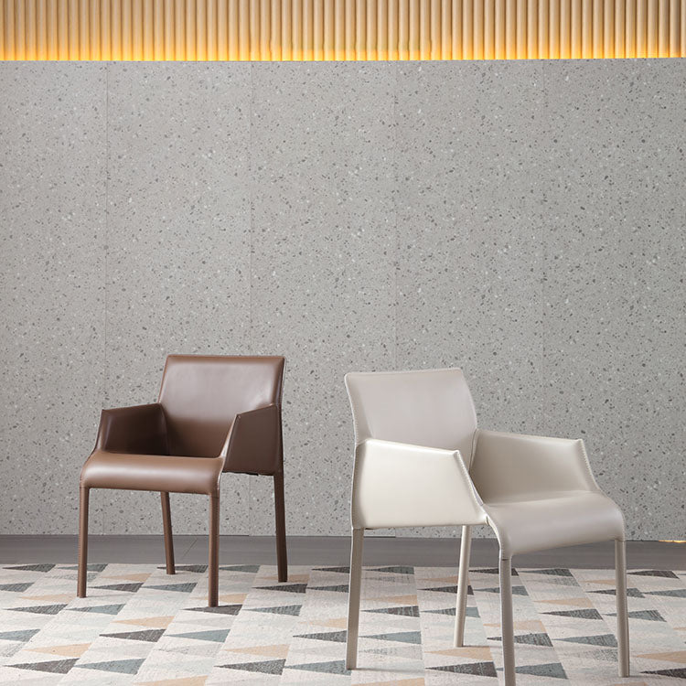 Eigentijdse lederen eetkamerstoel gestoffeerde tankstoel voor restaurantgebruik