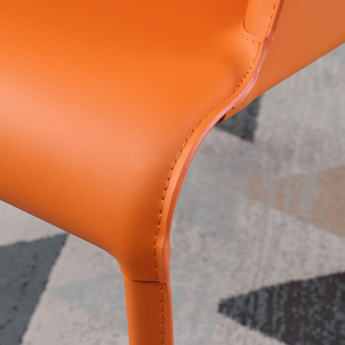 Eigentijdse lederen eetkamerstoel gestoffeerde tankstoel voor restaurantgebruik