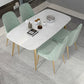 Glam Velvet Armless Dining Chair Metal Dining Chairs for Home Use