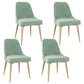 Glam Velvet Armless Dining Chair Metal Dining Chairs for Home Use
