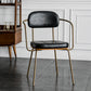 Industriële open achterstoelen pu lederen eetstoelen voor thuis