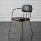 Industriële open achterstoelen pu lederen eetstoelen voor thuis