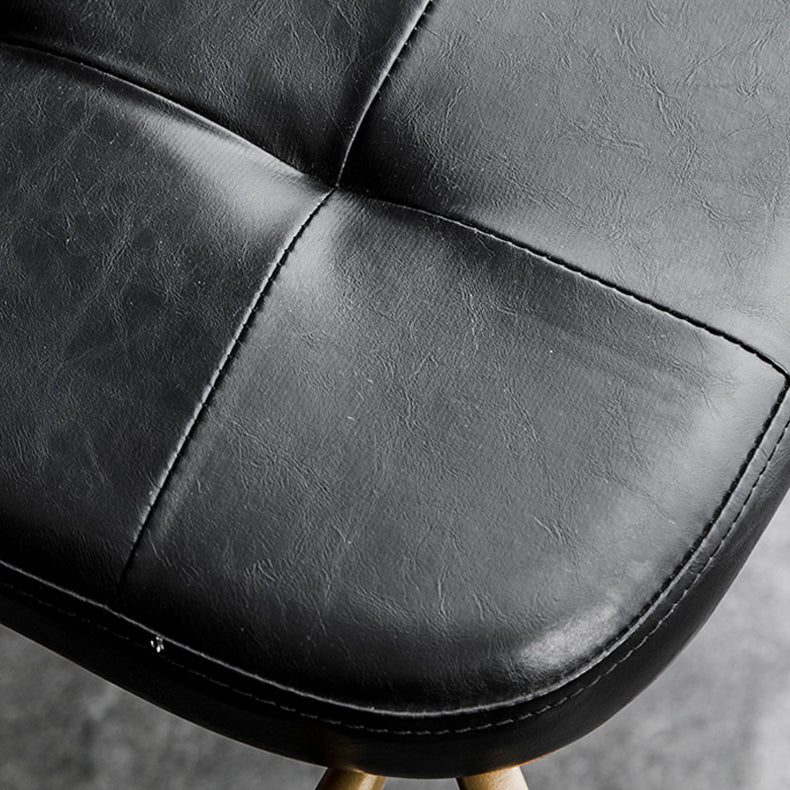 Industriële open achterstoelen pu lederen eetstoelen voor thuis