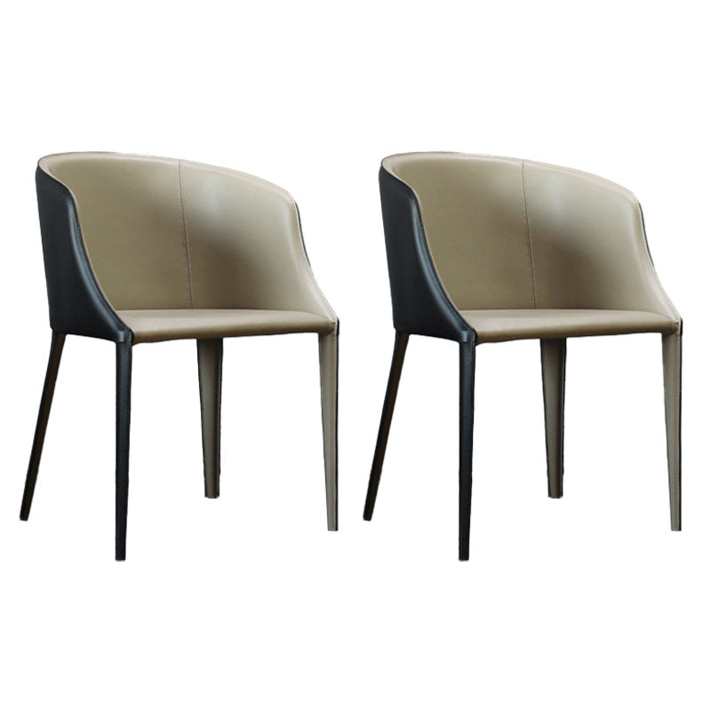 Contemporary Metal Dining Chair Upholstered Arm Chairs for Restaurant Use