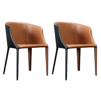 Contemporary Metal Dining Chair Upholstered Arm Chairs for Restaurant Use