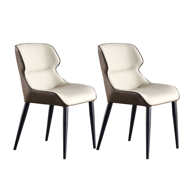 Industrial Wingback Arm Dining Chairs for Home Leather Dining Side Chair