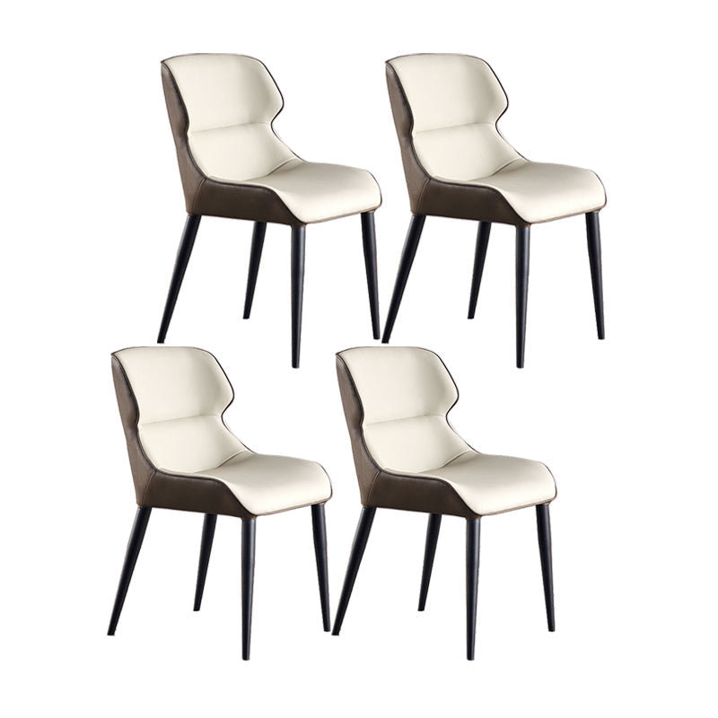 Industrial Wingback Arm Dining Chairs for Home Leather Dining Side Chair