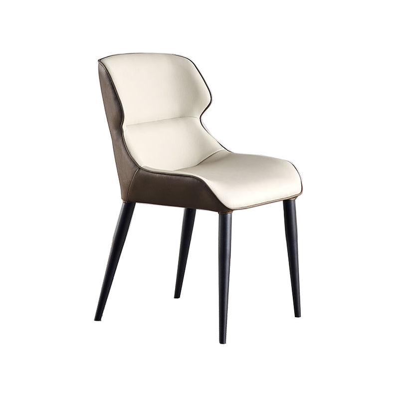 Industrial Wingback Arm Dining Chairs for Home Leather Dining Side Chair