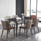 Industrial Wingback Arm Dining Chairs for Home Leather Dining Side Chair