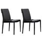 Modern Chairs Dining Armless Chair with Metal Legs for Kitchen Black 2 Piece Set Clearhalo 'Dining Chairs' 'Dining Tables & Seating' 'dining_chair' 'furn' 'furn_dining_chair' 'Furniture' 'Kitchen & Dining Furniture' 5730212