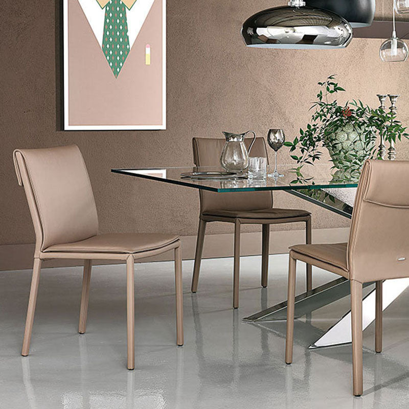 Modern Chairs Dining Armless Chair with Metal Legs for Kitchen Clearhalo 'Dining Chairs' 'Dining Tables & Seating' 'dining_chair' 'furn' 'furn_dining_chair' 'Furniture' 'Kitchen & Dining Furniture' 5730225