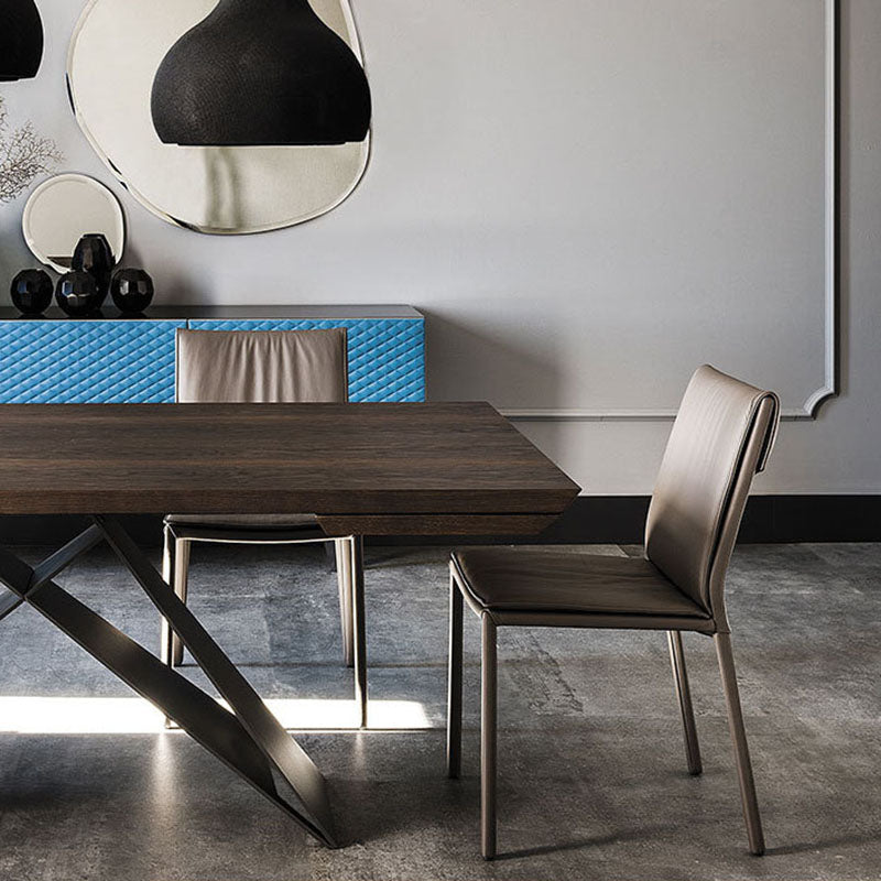 Modern Chairs Dining Armless Chair with Metal Legs for Kitchen Clearhalo 'Dining Chairs' 'Dining Tables & Seating' 'dining_chair' 'furn' 'furn_dining_chair' 'Furniture' 'Kitchen & Dining Furniture' 5730226