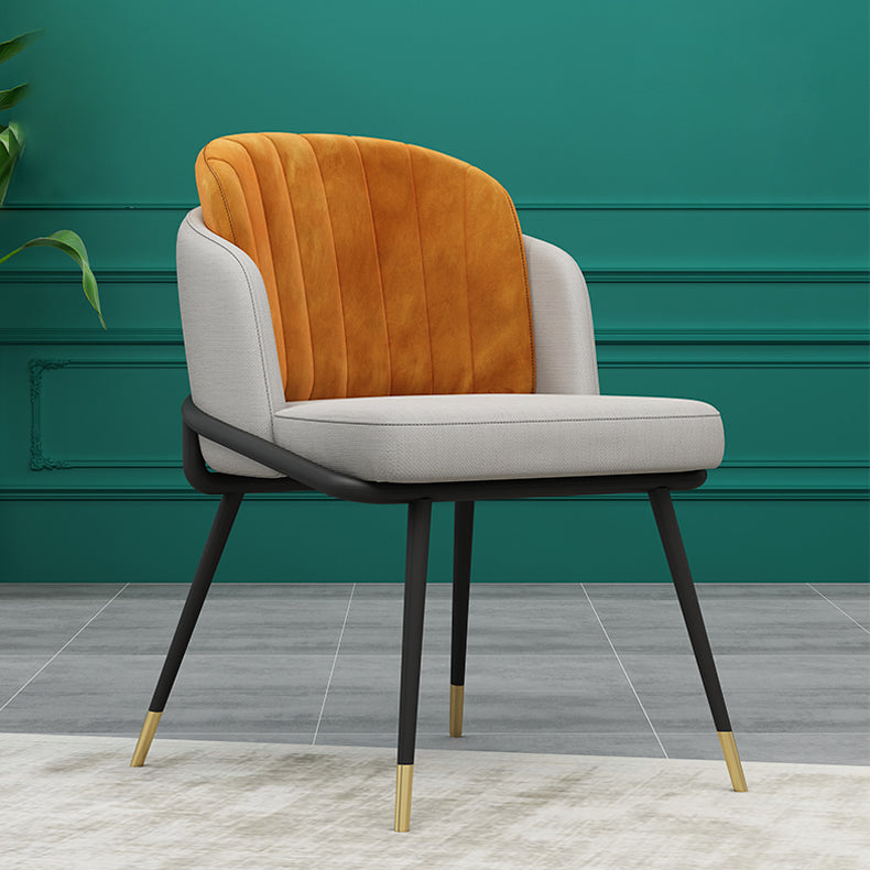 Scandinavian Armless Solid Back Chair for Home Upholstered Side Chair Clearhalo 'Dining Chairs' 'Dining Tables & Seating' 'dining_chair' 'furn' 'furn_dining_chair' 'Furniture' 'Kitchen & Dining Furniture' 5730246