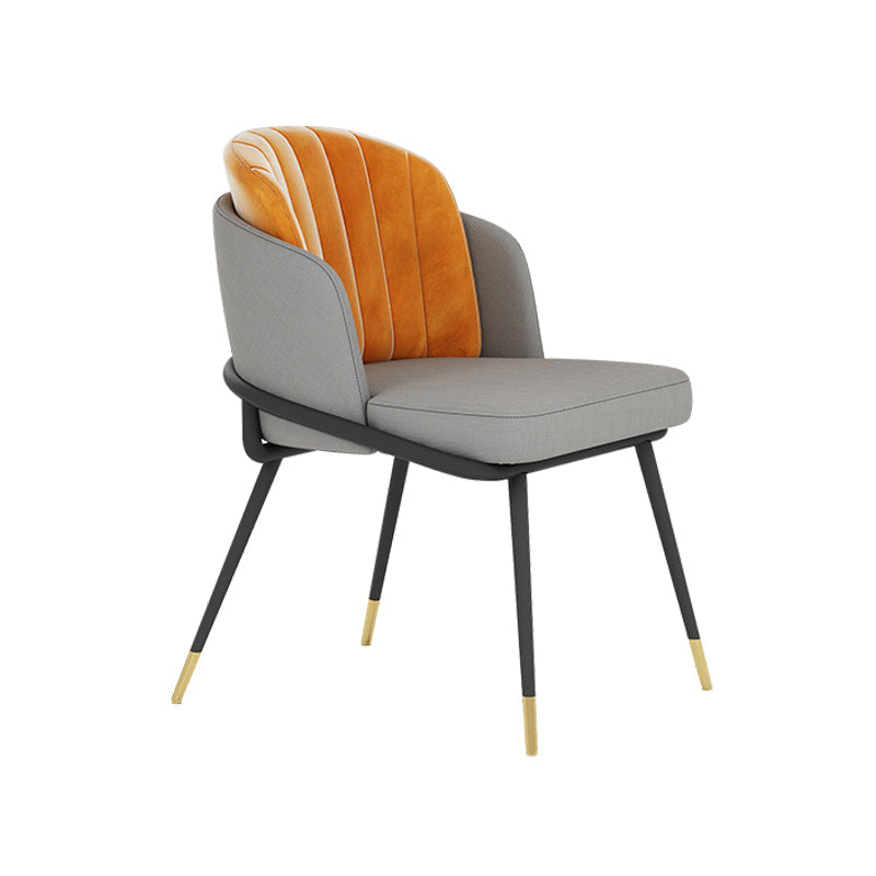 Scandinavian Armless Solid Back Chair for Home Upholstered Side Chair Clearhalo 'Dining Chairs' 'Dining Tables & Seating' 'dining_chair' 'furn' 'furn_dining_chair' 'Furniture' 'Kitchen & Dining Furniture' 5730255