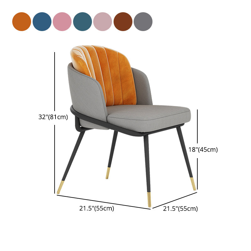 Scandinavian Armless Solid Back Chair for Home Upholstered Side Chair Clearhalo 'Dining Chairs' 'Dining Tables & Seating' 'dining_chair' 'furn' 'furn_dining_chair' 'Furniture' 'Kitchen & Dining Furniture' 5730265