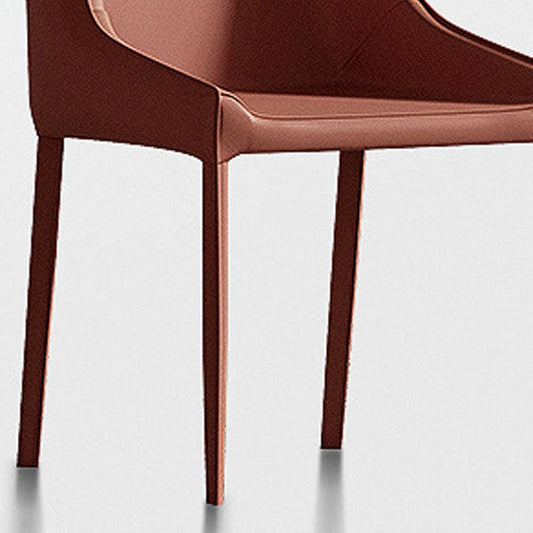 Sedia da pranzo in metallo in stile moderno sedia da pranzo in pelle per uso domestico