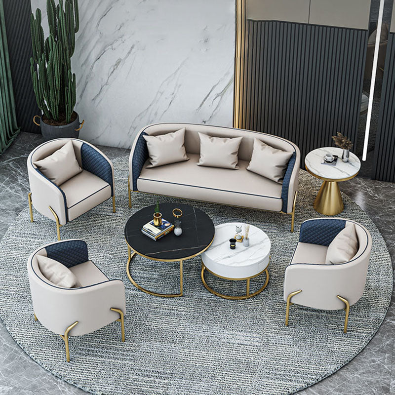 Glam Style Metal Armless Dining Chair Faux Leather Side Chair for Restaurant Use Clearhalo 'Dining Chairs' 'Dining Tables & Seating' 'dining_chair' 'furn' 'furn_dining_chair' 'Furniture' 'Kitchen & Dining Furniture' 5730284