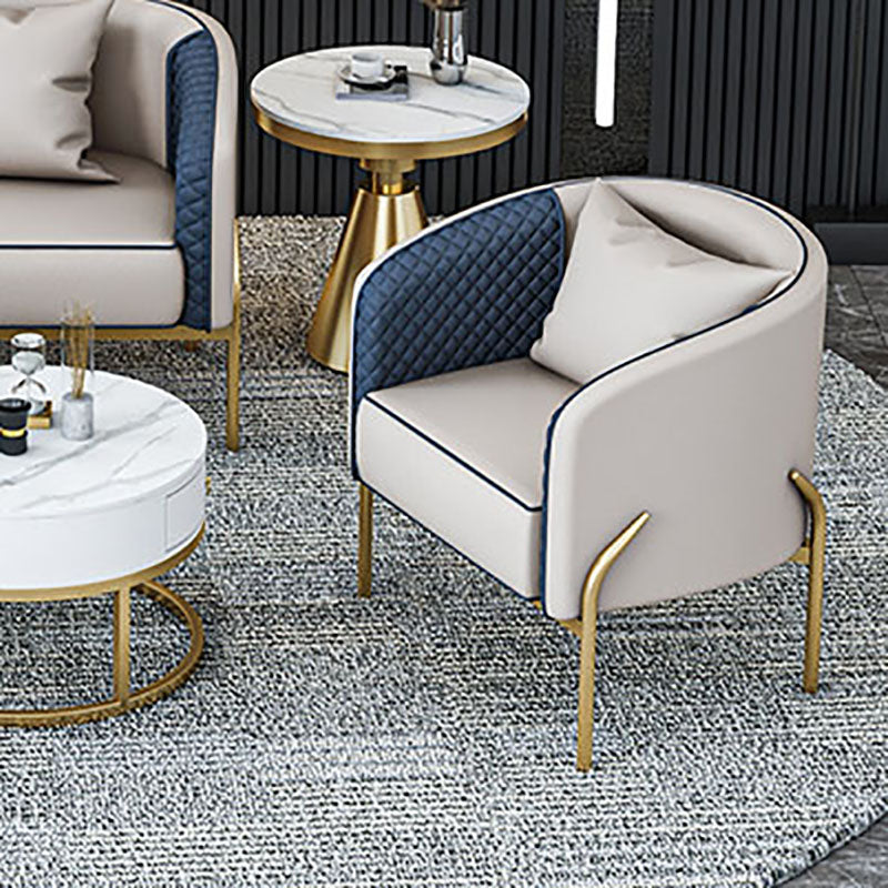 Glam Style Metal Armless Dining Chair Faux Leather Side Chair for Restaurant Use Clearhalo 'Dining Chairs' 'Dining Tables & Seating' 'dining_chair' 'furn' 'furn_dining_chair' 'Furniture' 'Kitchen & Dining Furniture' 5730291