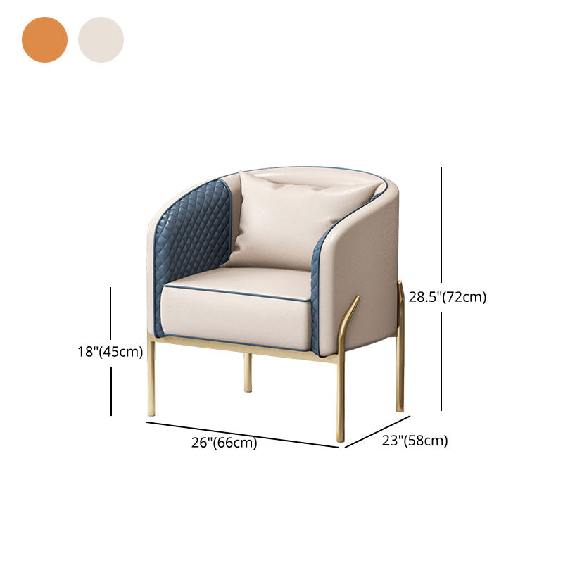 Glam Style Metal Armless Dining Chair Faux Leather Side Chair for Restaurant Use Clearhalo 'Dining Chairs' 'Dining Tables & Seating' 'dining_chair' 'furn' 'furn_dining_chair' 'Furniture' 'Kitchen & Dining Furniture' 5730299