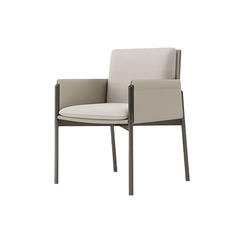 Gestoffeerde matte afwerking eetstoel designerstijl thuis stevige achterstoel stoel