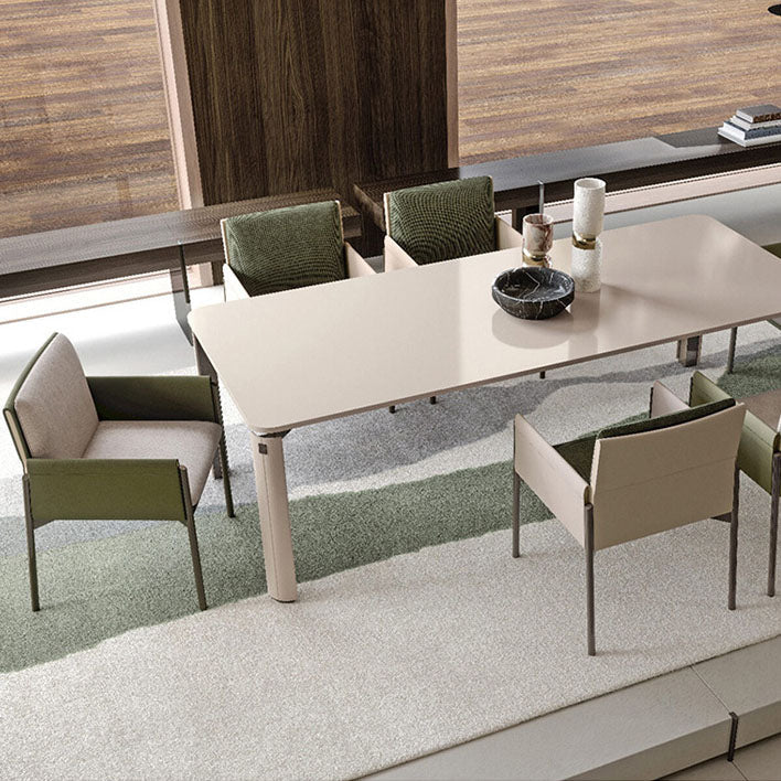 Gestoffeerde matte afwerking eetstoel designerstijl thuis stevige achterstoel stoel