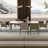 Gestoffeerde matte afwerking eetstoel designerstijl thuis stevige achterstoel stoel