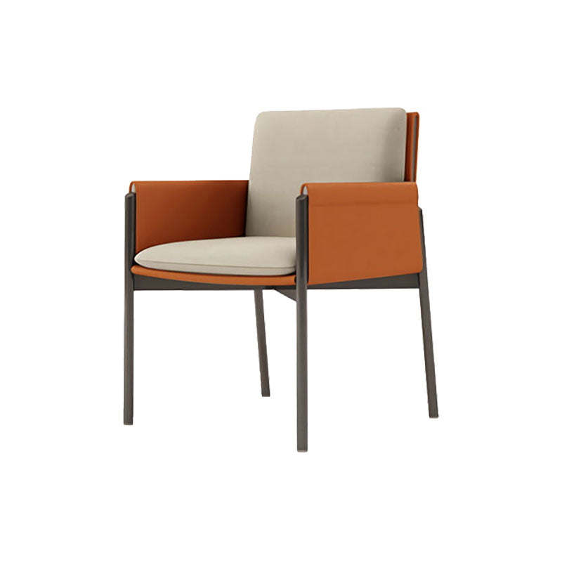 Gestoffeerde matte afwerking eetstoel designerstijl thuis stevige achterstoel stoel