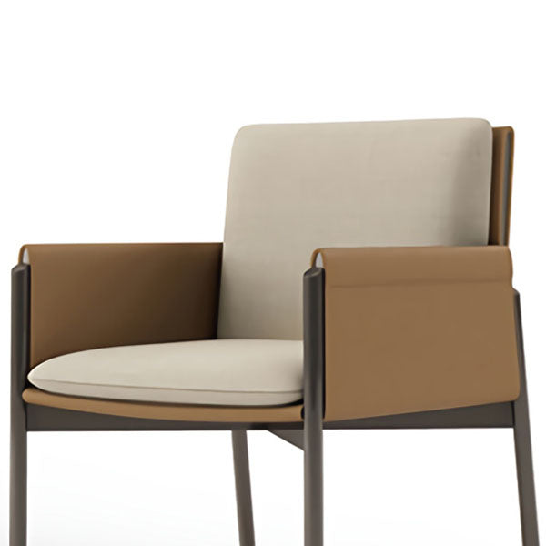 Gestoffeerde matte afwerking eetstoel designerstijl thuis stevige achterstoel stoel