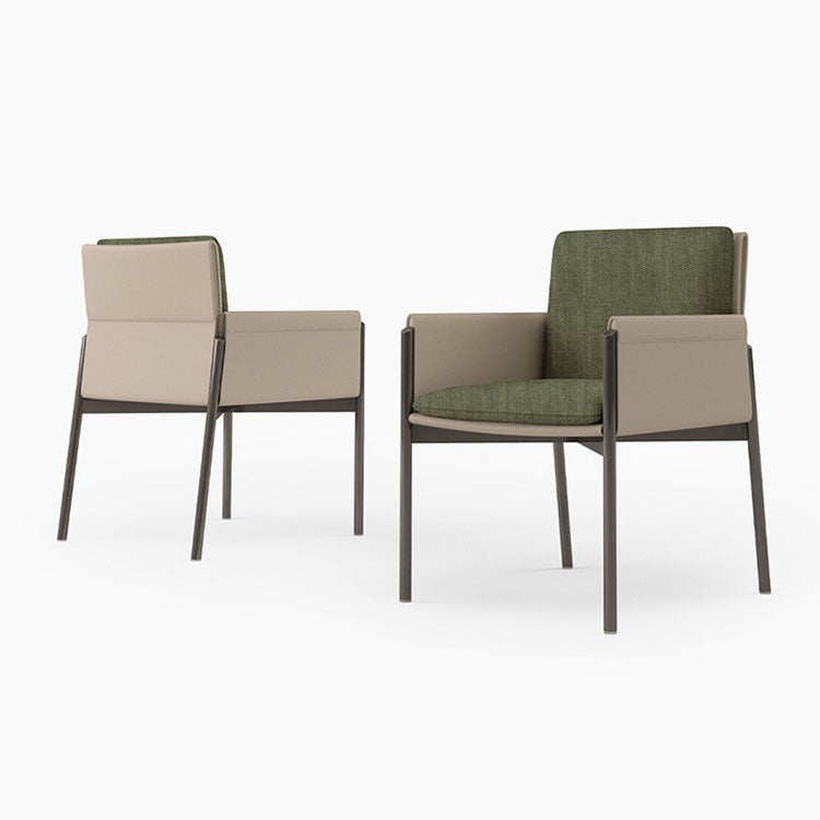 Gestoffeerde matte afwerking eetstoel designerstijl thuis stevige achterstoel stoel