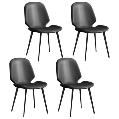 Modern Chair Dining Armless Chairs with Metal Legs for Kitchen