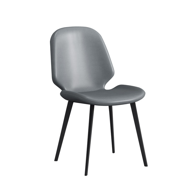 Modern Chair Dining Armless Chairs with Metal Legs for Kitchen