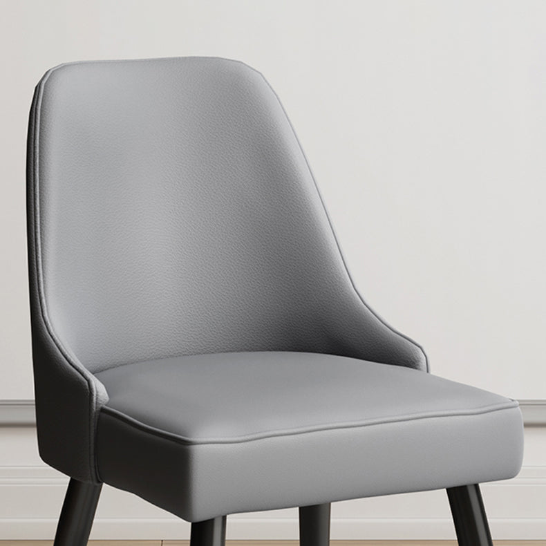 Scandinavische gestoffeerde armloze eetkamerstoelen stoere rugstoel