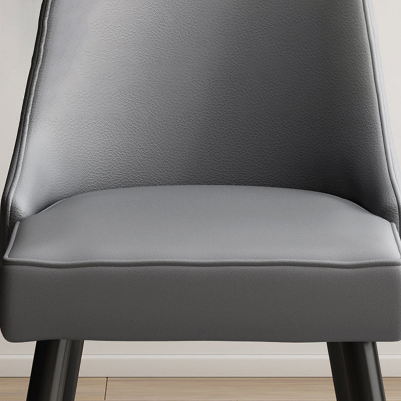 Scandinavische gestoffeerde armloze eetkamerstoelen stoere rugstoel