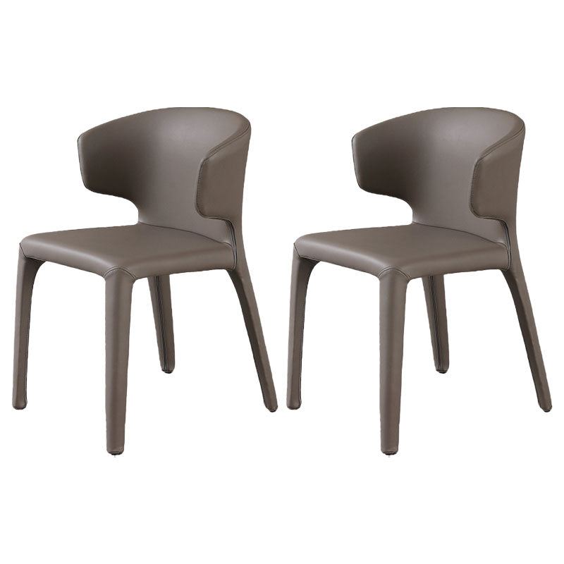 Chaise de conception de style home wingback en cuir mat