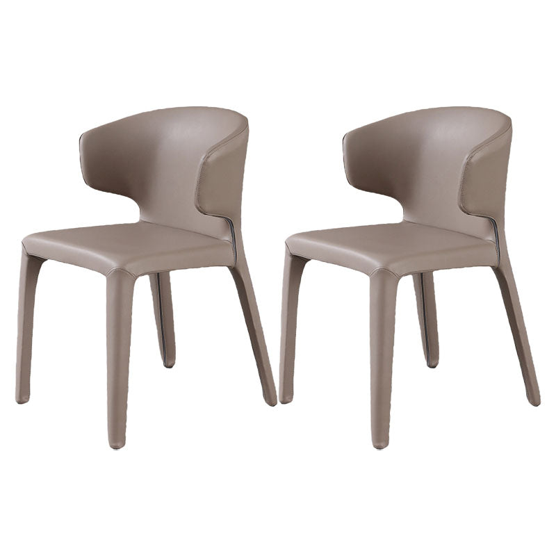 Chaise de conception de style home wingback en cuir mat