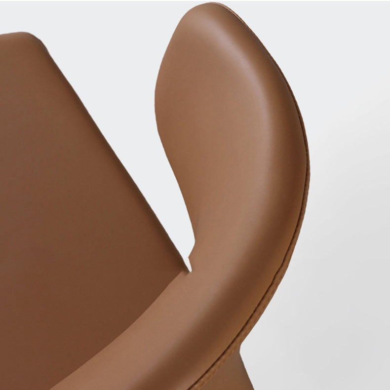 Chaise de conception de style home wingback en cuir mat